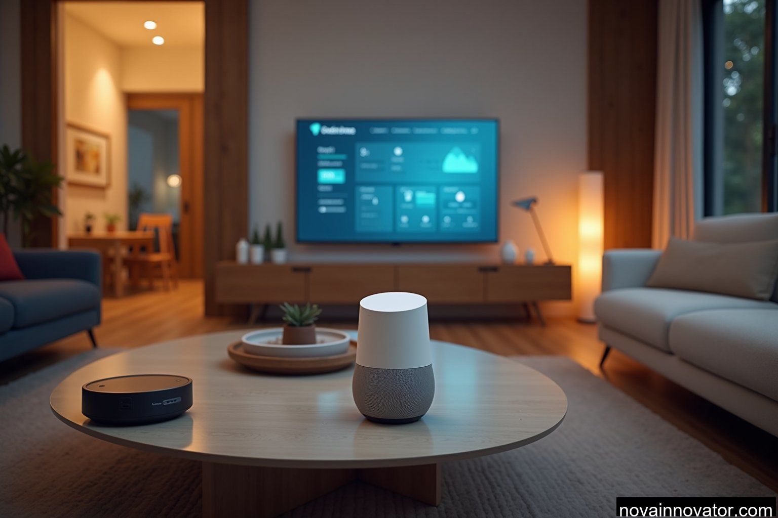 Futuristic smart home interior